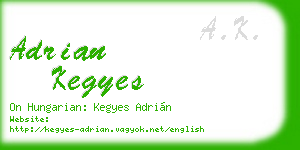 adrian kegyes business card